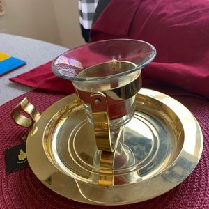 Partylite Ship’s Belle Solid Brass Nautical Candle Holder